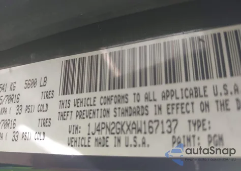 2010 Jeep Liberty Sport from USA, damaged, VIN 1J4PN2GKXAW167137